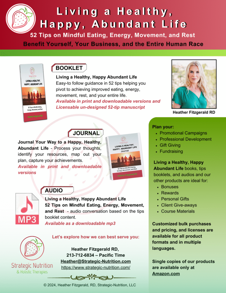 Heather Fitzgerald RD Product Sheet