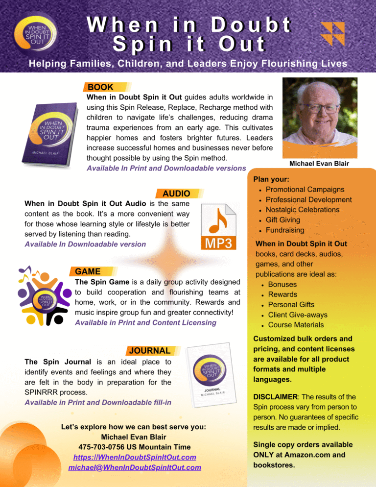 Michael Evan Blair Product Sheet